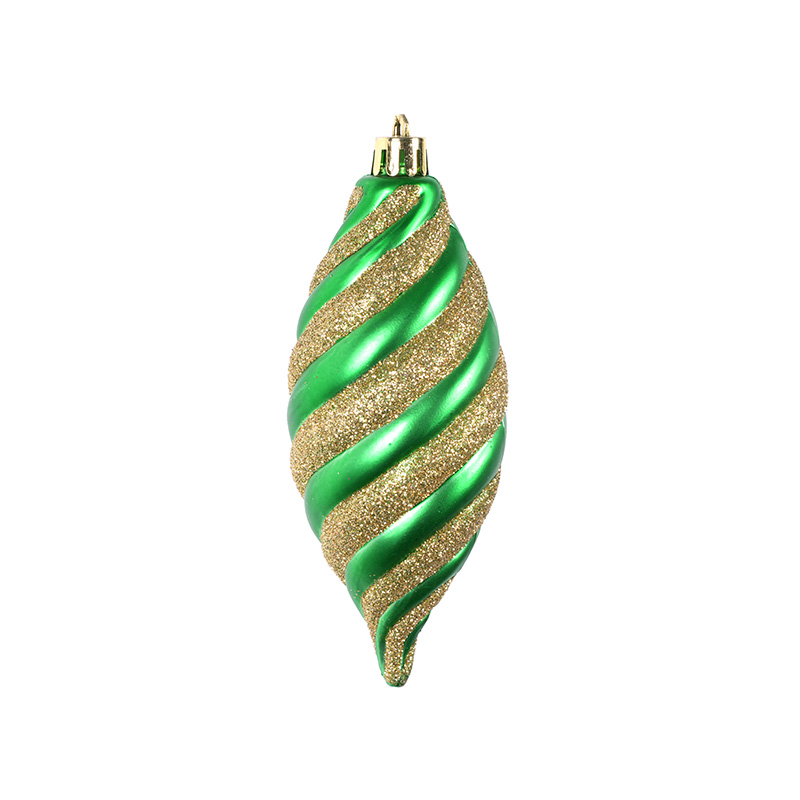 Two-Color Spiral Light Decorative Ball Christmas Tree Pendant