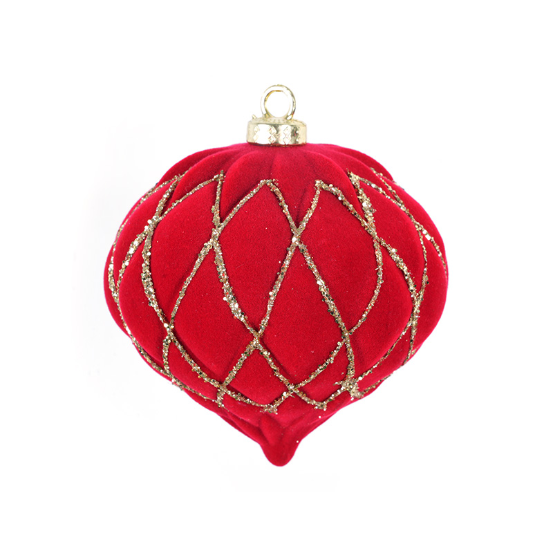 Flocking Diamond Velvet Christmas Ball Pendant Christmas Decoration
