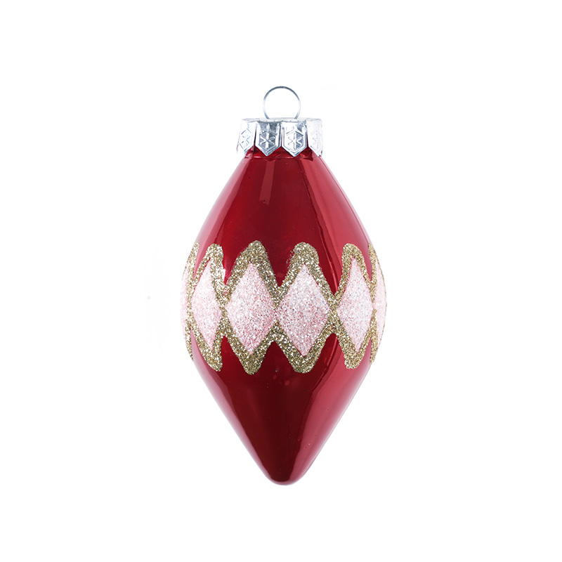 Red Silver Electroplated Painted Pendant Christmas Holiday Decoration Ball