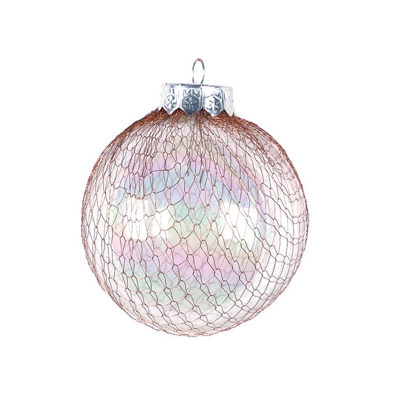 PVC Transparent Christmas Ball With Net Bag Pendant Ornament