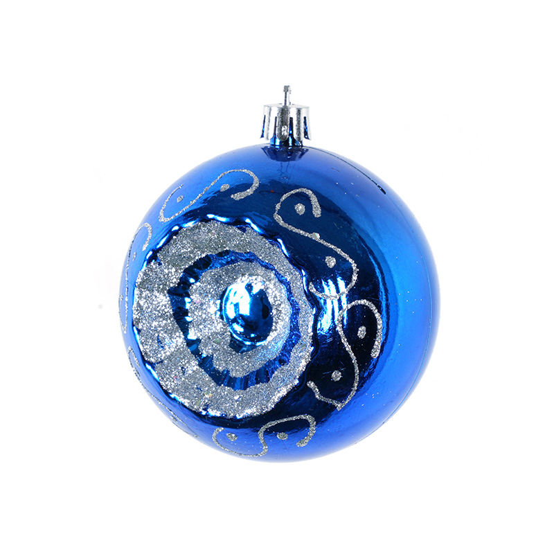 Luminous Painted Glass Ball With Gemstone Christmas Decoration Pendant