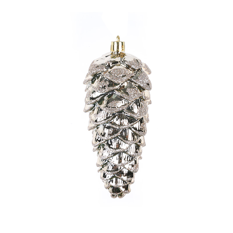 Electroplating Process Scraped Paint Retro Style Acorn Pendant Christmas Decorations