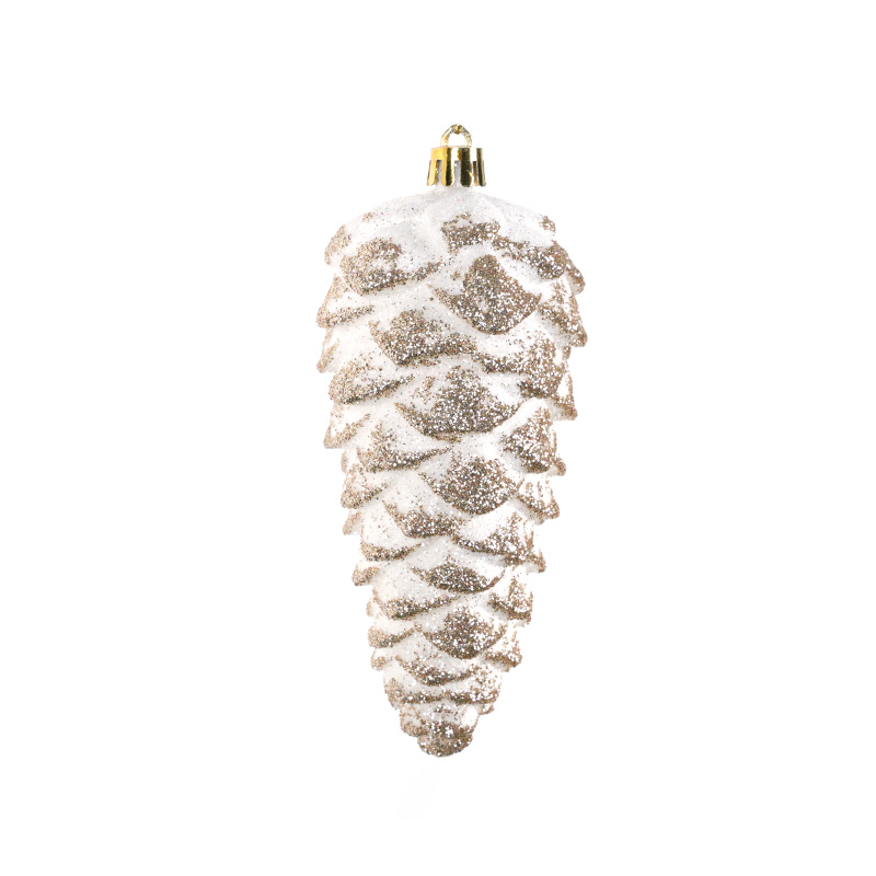 Electroplating Process Scraped Paint Retro Style Acorn Pendant Christmas Decorations