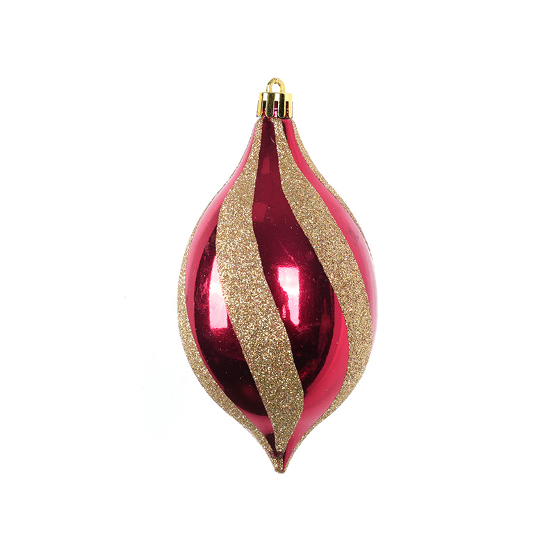Special-Shaped Hand-Painted Electroplated Christmas Ball Plastic Ball Decorative Pendant
