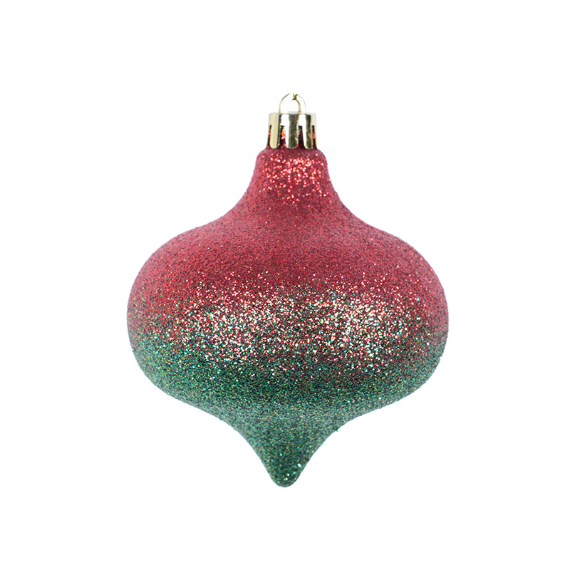 Colorful Gradient Fine Glitter Onion Christmas Ball Gourd Ball Hanging Ball