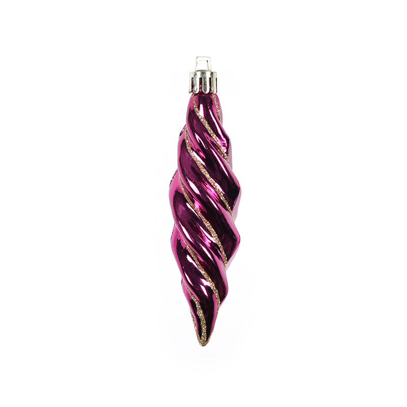 Two-Color Spiral Light Decorative Ball Christmas Tree Pendant