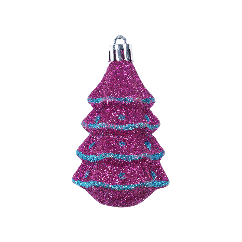 Glitter Christmas Tree Decoration Pendant Window Theme Layout